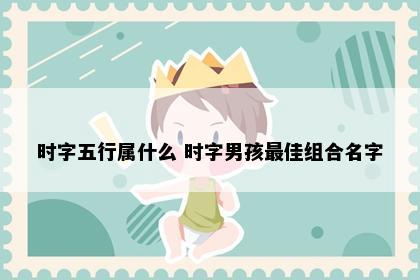 时字五行属什么 时字男孩最佳组合名字