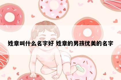 姓章叫什么名字好 姓章的男孩优美的名字