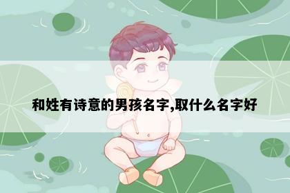 和姓有诗意的男孩名字,取什么名字好